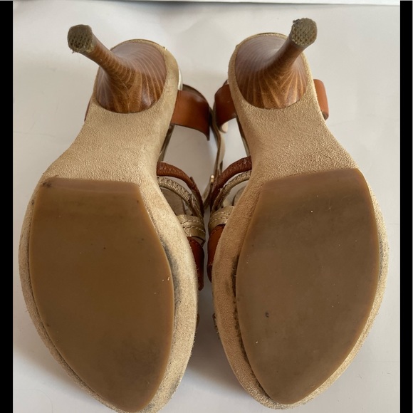 MICHAEL Michael Kors Brown and Gold Slingback Heel Sandals size 6M - Picture 5 of 7